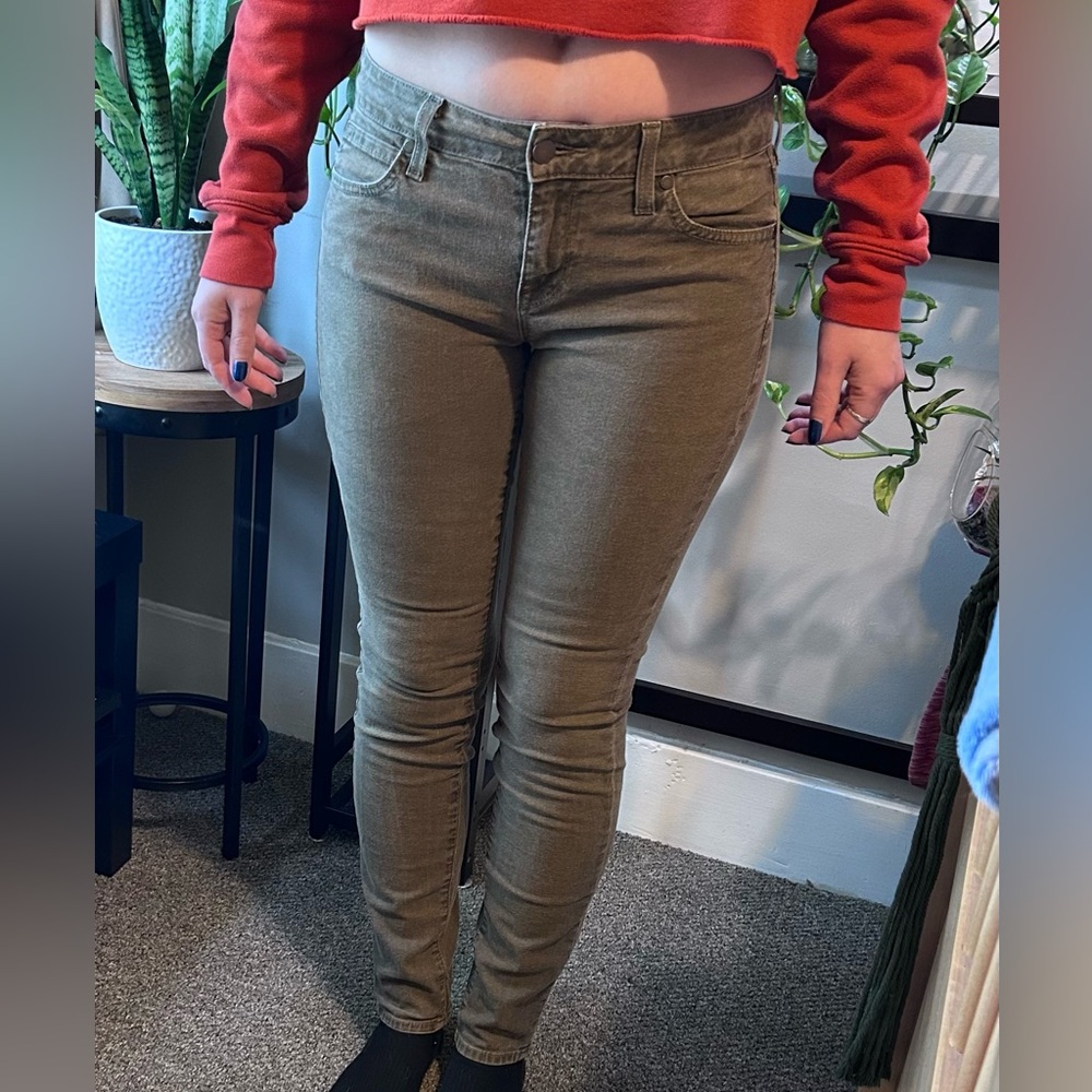 Vince Olive-Tone 98% Cotton Pants